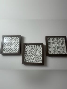 Neutral Brown and White Decorative Wall Art Panel - Home Wall Decor